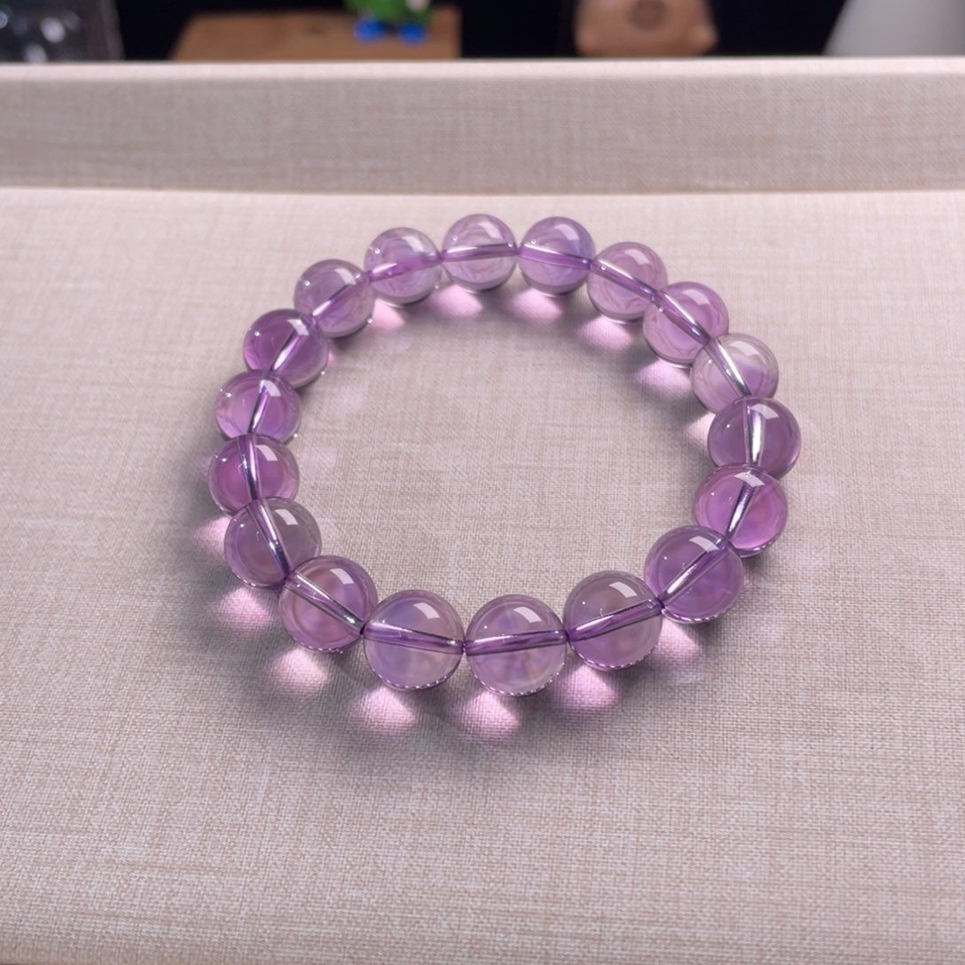 紫晶手链未镶嵌紫水晶手串卡10mm+