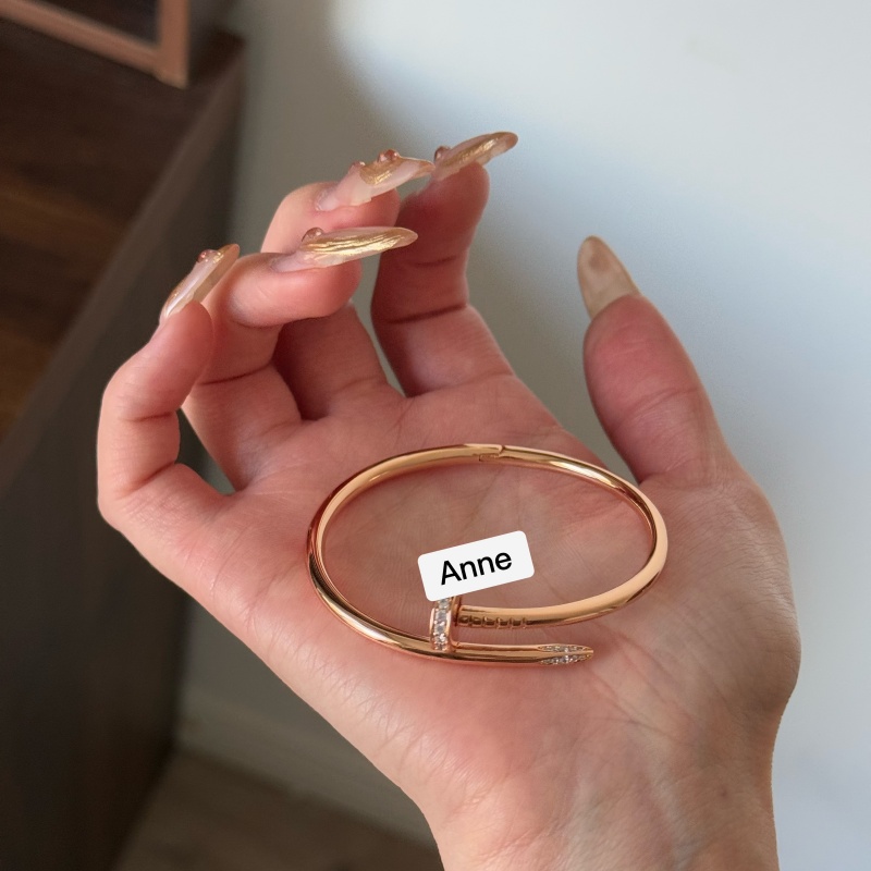 铜合金手镯 新颖镶锆钉子时尚可开口手镯【S251】