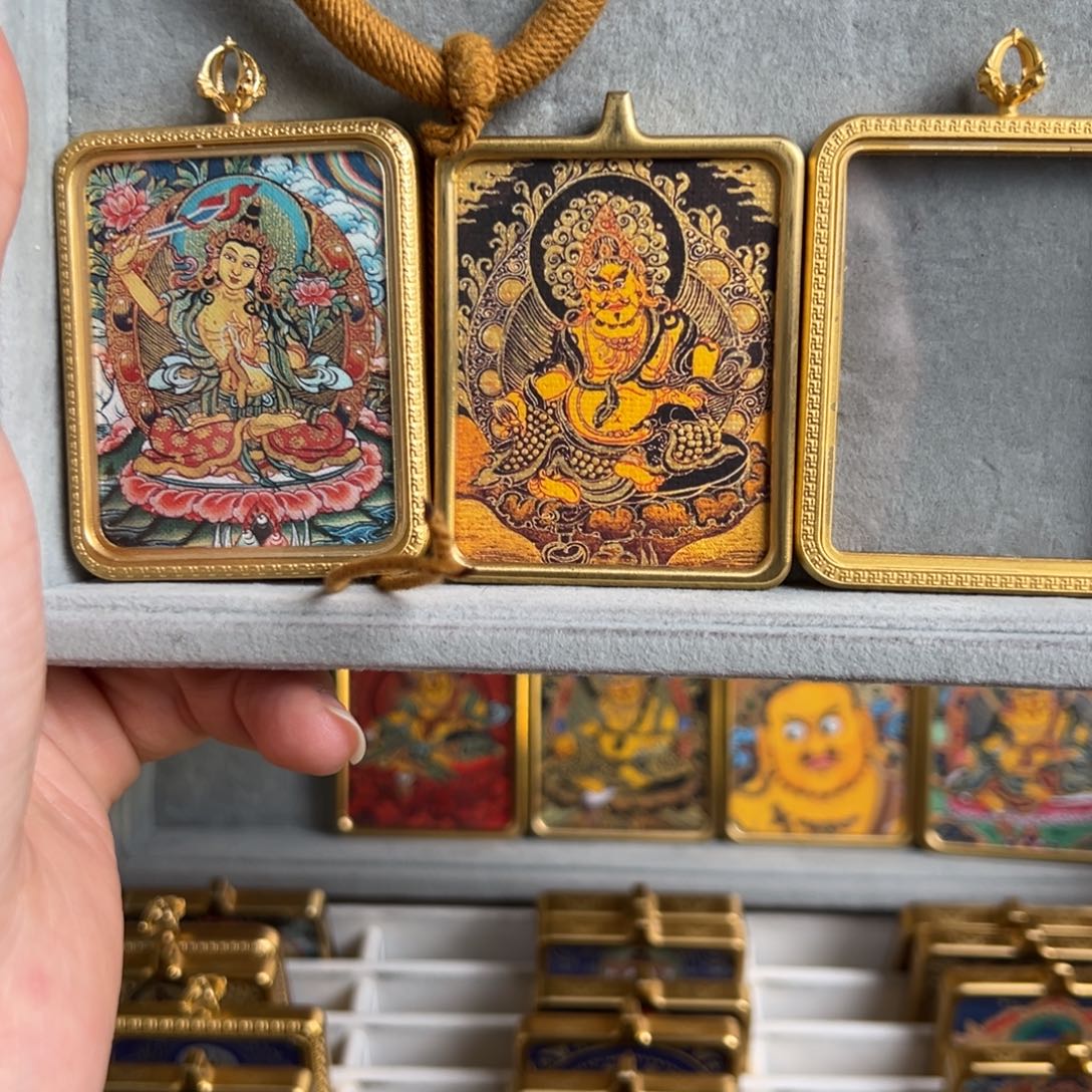 吊坠莫*双面黄财神➕文殊