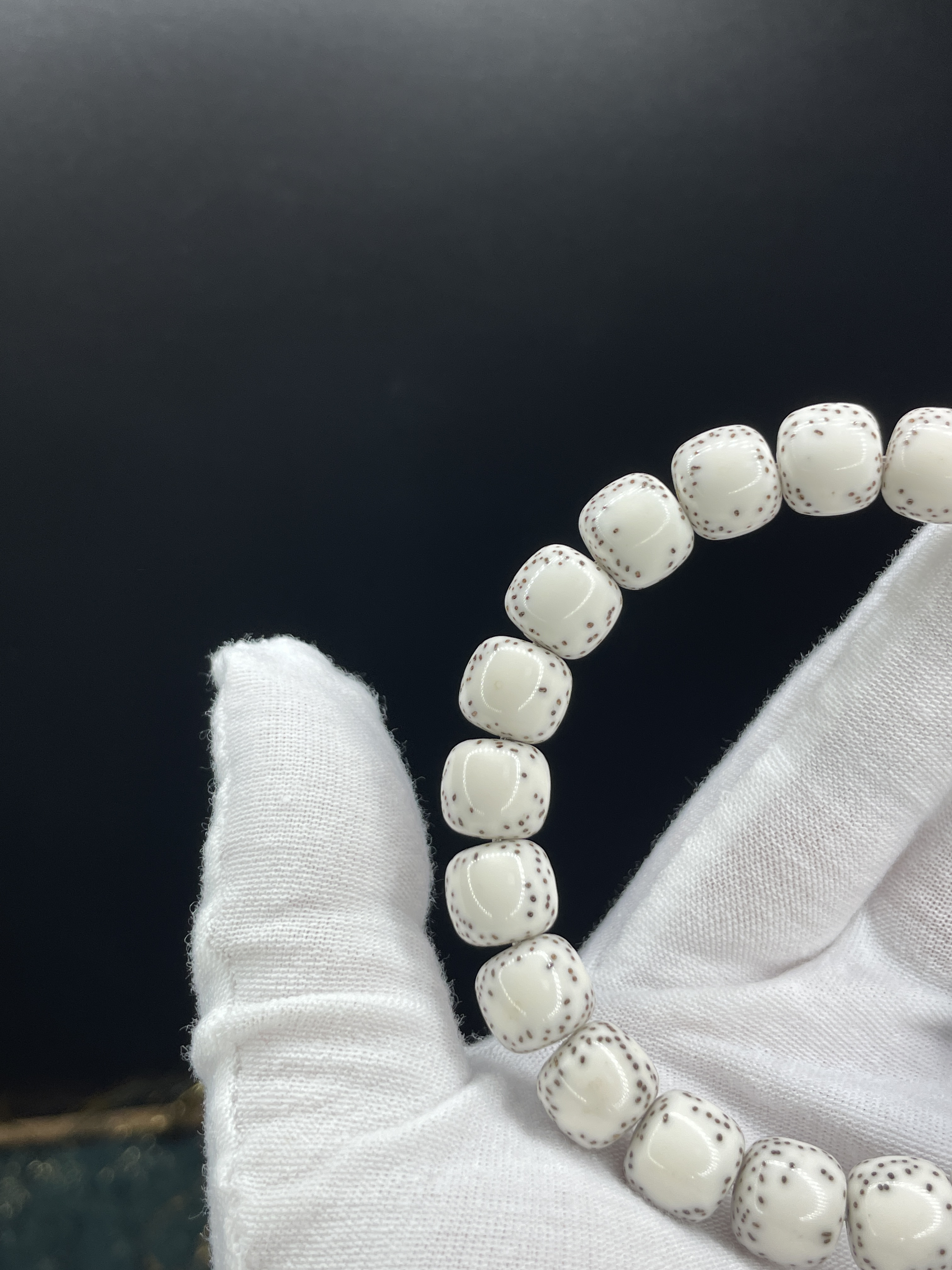 懿缘 SSS限定款10+原脂白留白半臂一物一图同枝高端星月珠串文玩