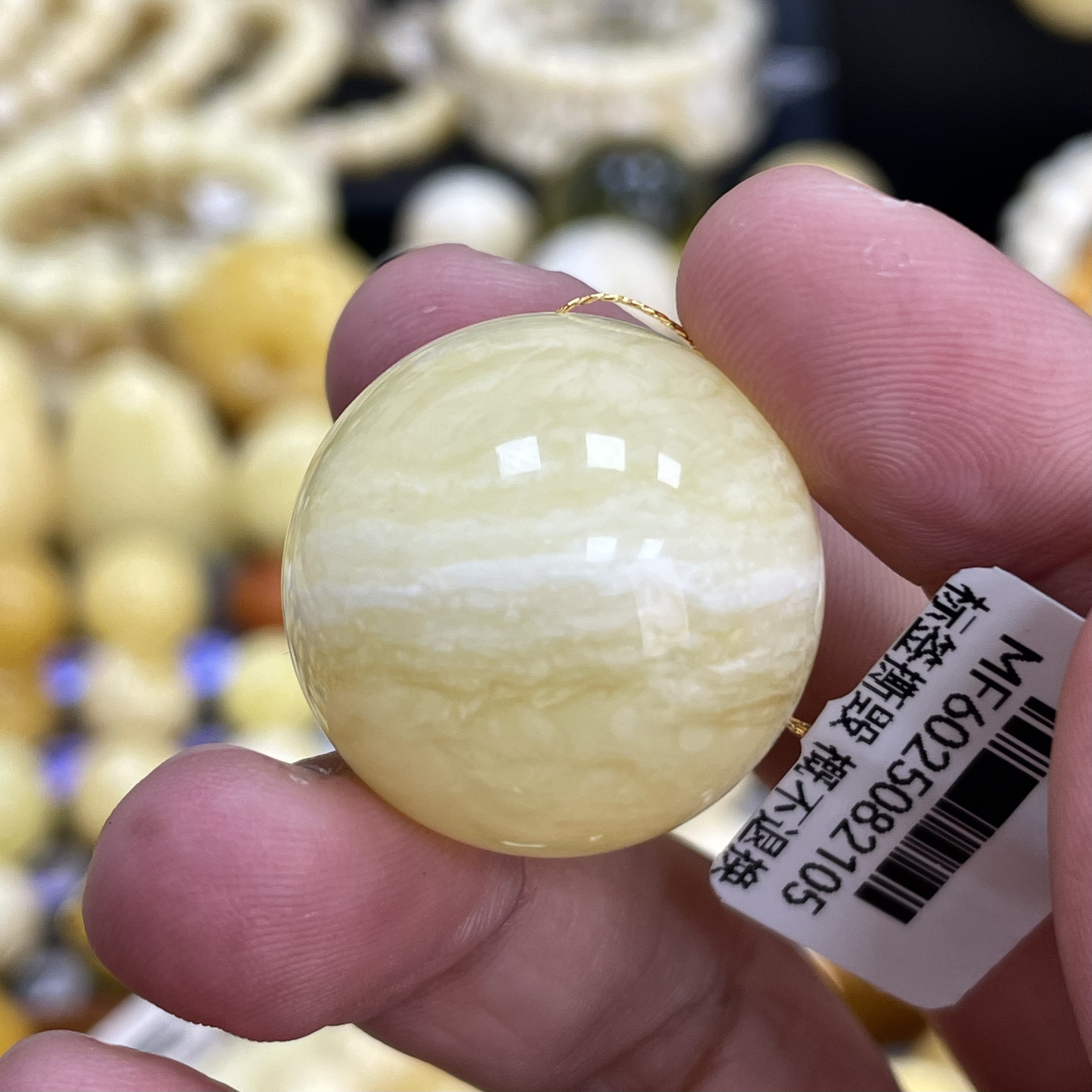 魔梵珠宝｜25.1mm俄料天然蜜蜡 虎皮妖花 皮色点