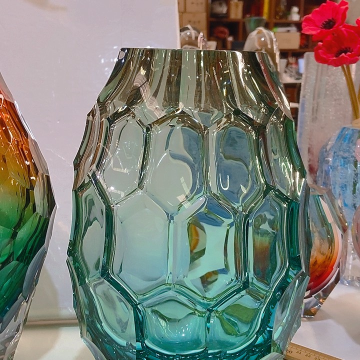 琉璃琉璃花瓶高32口17