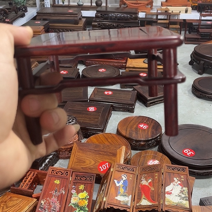 红木底座工艺品紫砂红木底座工艺品