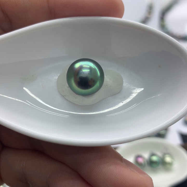 海水珍珠裸珠12+孔雀绿辣炫彩 安安