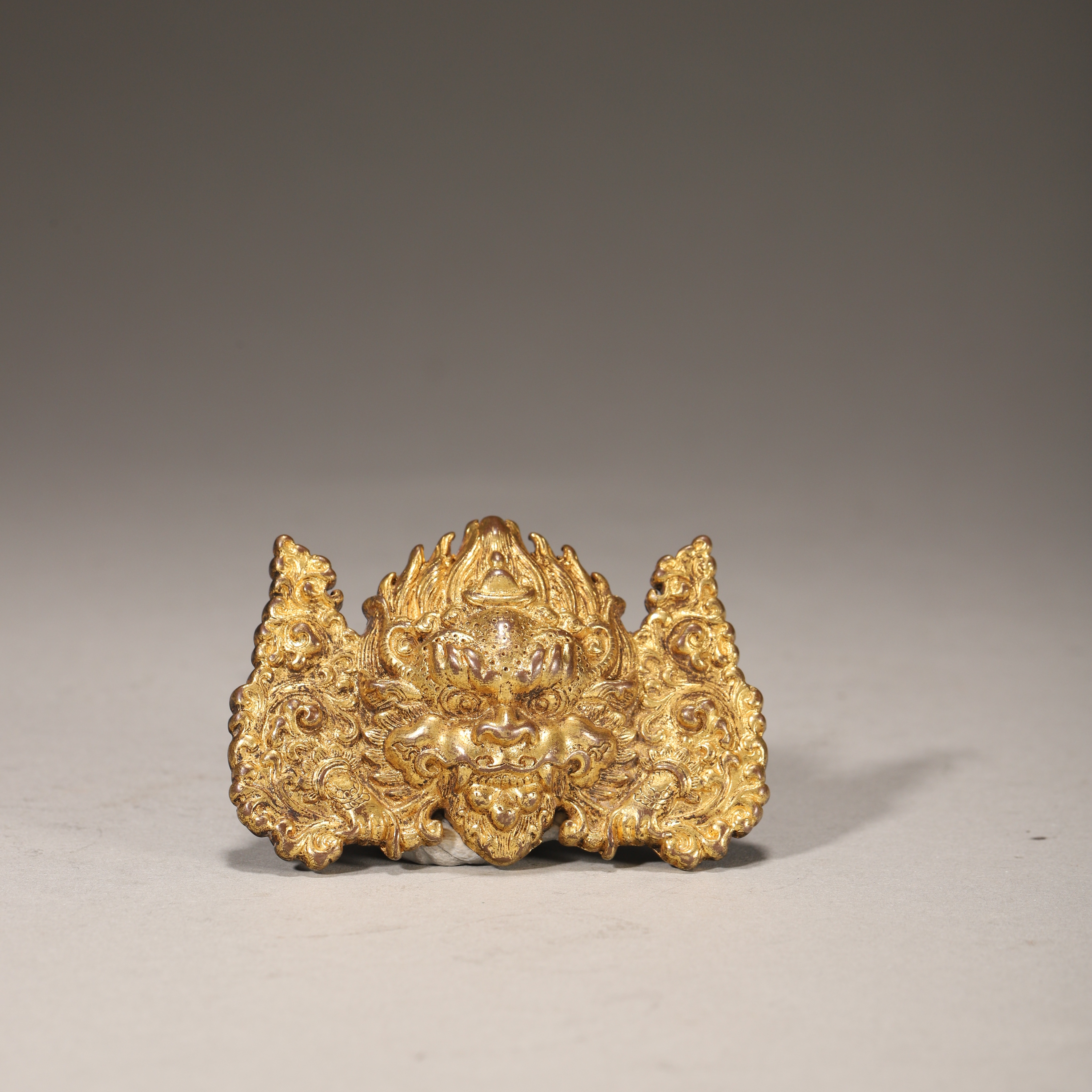 Lot03 清代 铜鎏金护法挂件