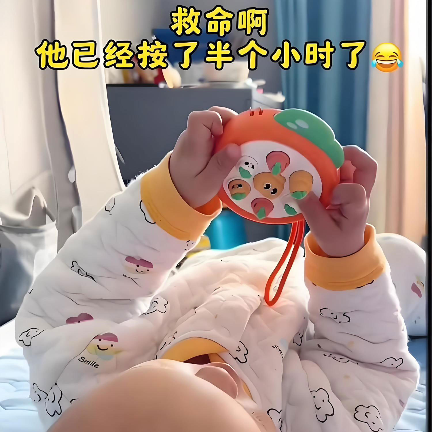 宝宝手指精细动作训练0一1岁婴儿迷你打地鼠按按乐早教益智玩具