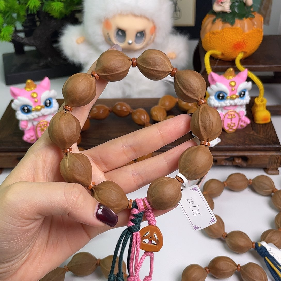 纯铜石英石原生态20/25梅林铁核素串老树籽