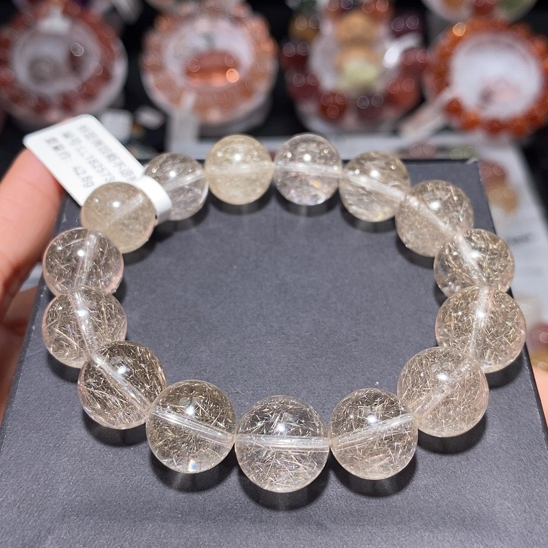 未镶嵌手链水晶F香槟兔毛12.5