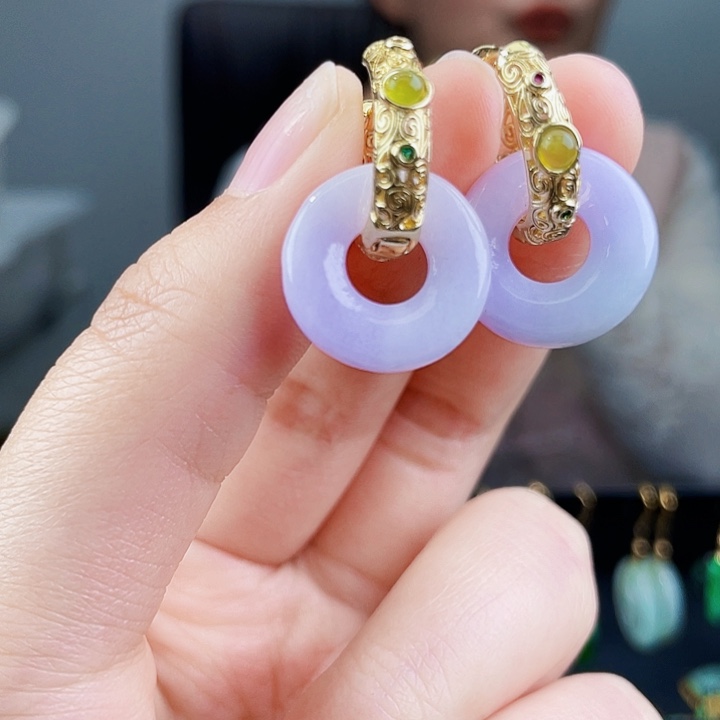 翡翠耳饰未镶嵌饰品