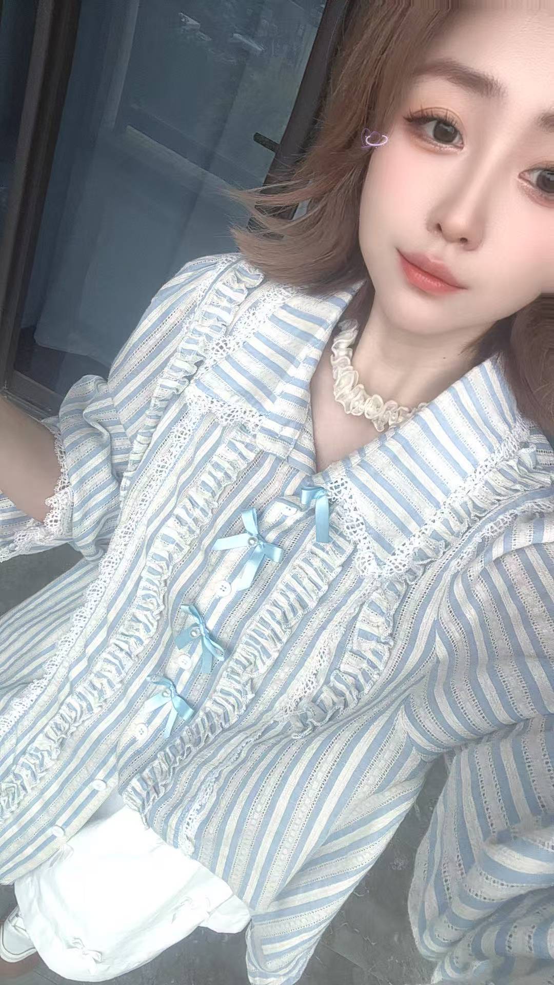 大唤家新款女装条纹衬衫气质时尚