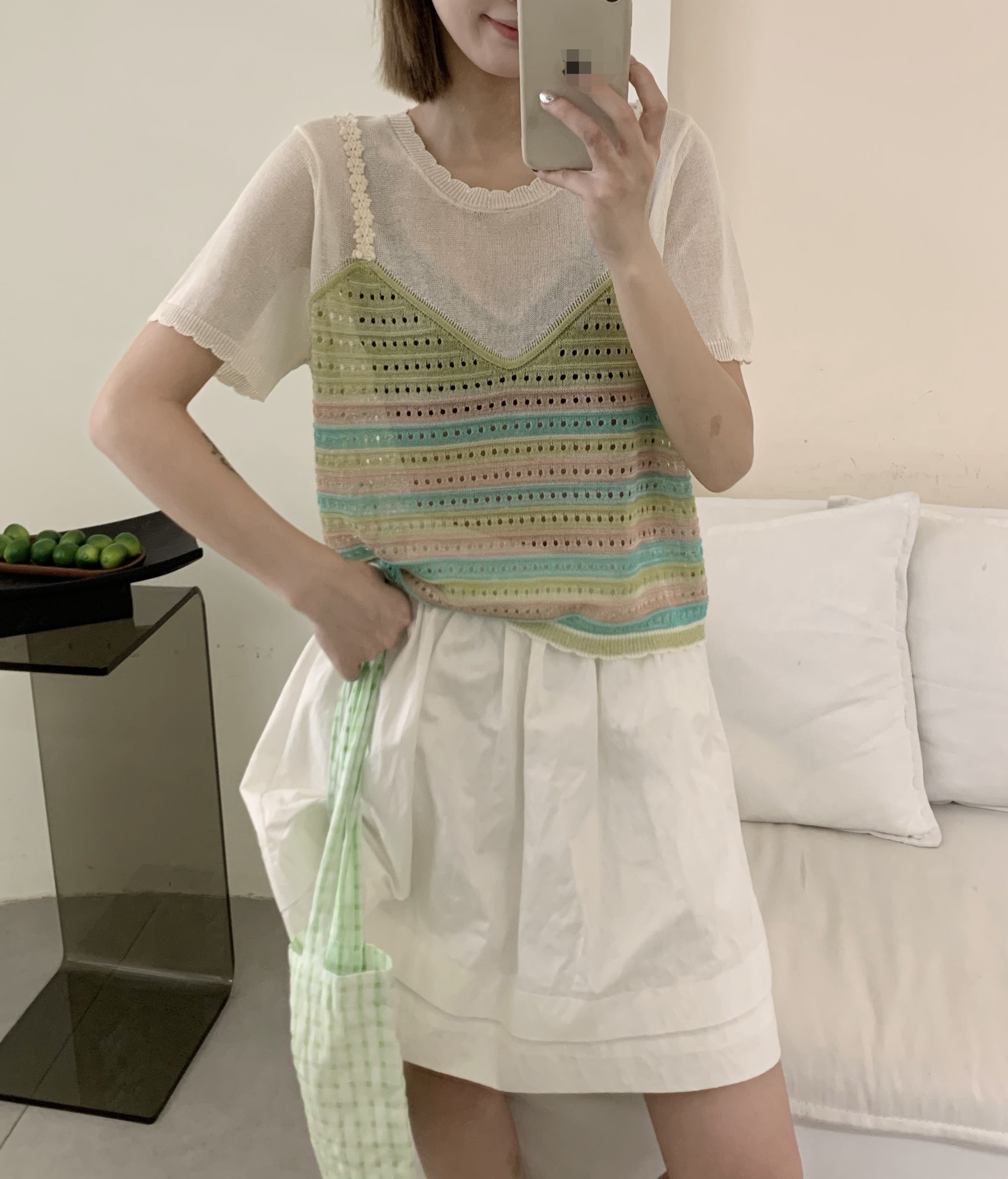 2025新款时尚百搭亮色减龄假两件小上衣