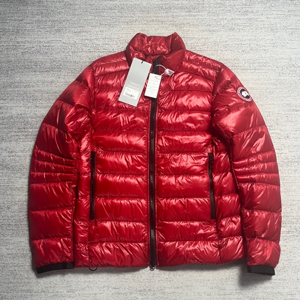 未使用 CANADA GOOSE 加拿大鹅红色Crofton轻量化立领羽绒服S/M/L