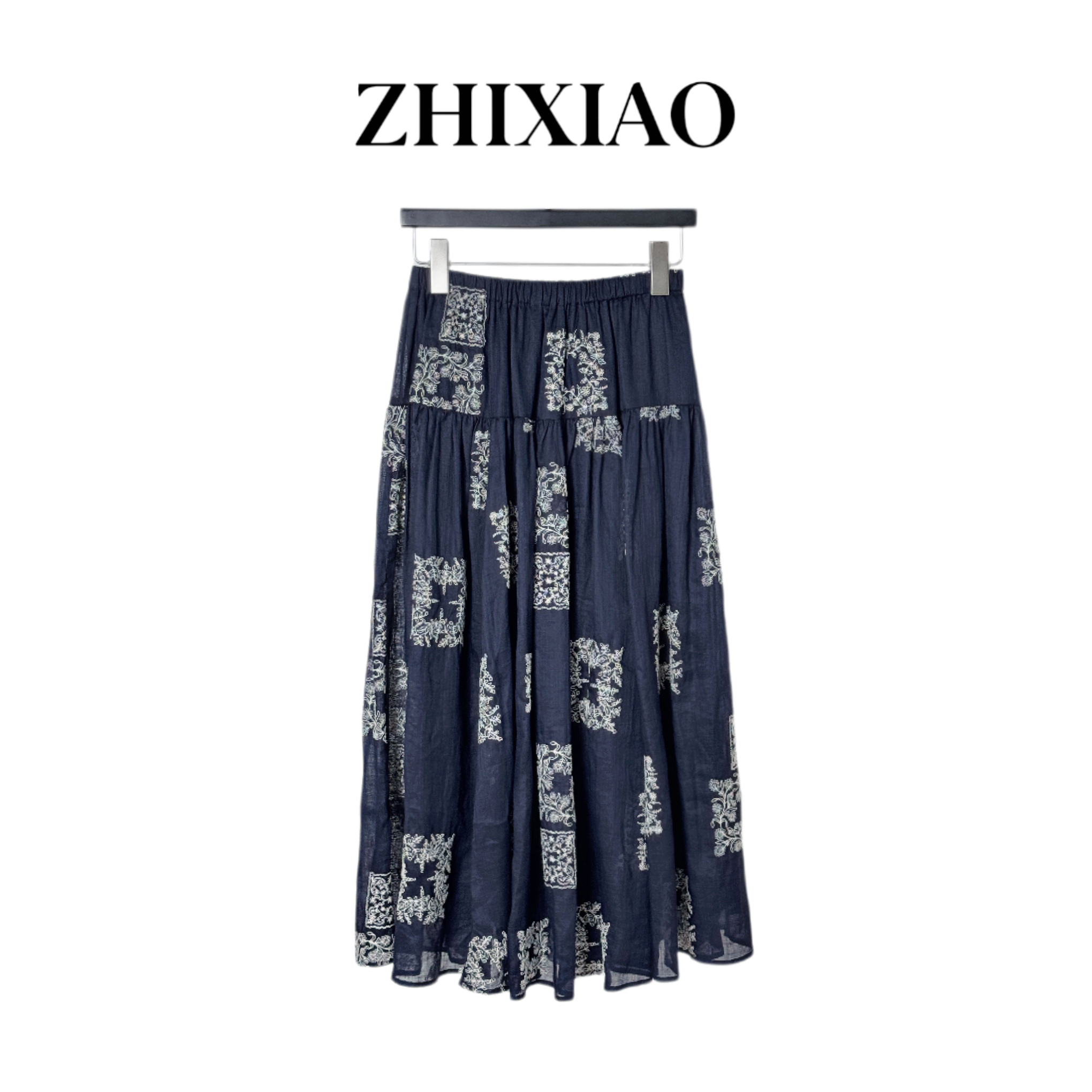 【ZHIXIAO】夏季新款：刺绣半裙916