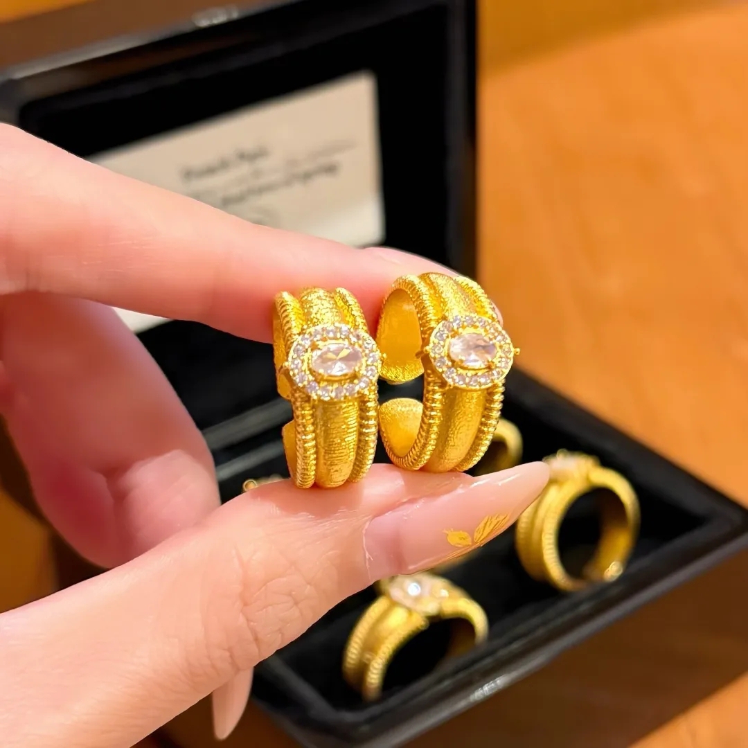 合金戒指 【高端定制】新款中古鸽子蛋戒指