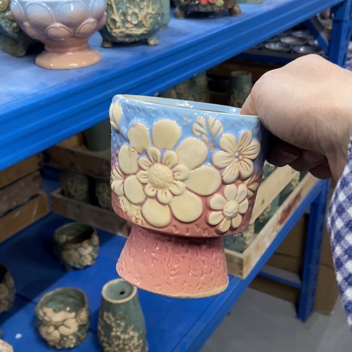 陶瓷花盆单场满9.9发10*11.5