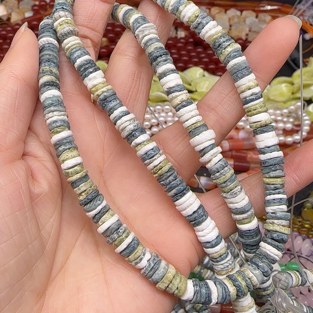 玛瑙/玉髓合金珠宝半成品贝壳6mm加长一条