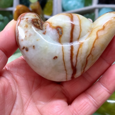 蛇纹石玉手把件未镶嵌