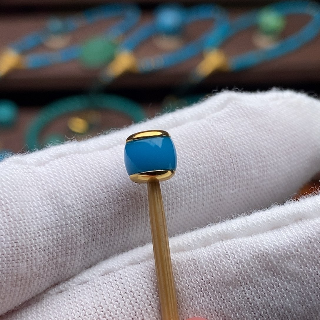 绿松石18K金镶嵌绿松石配饰