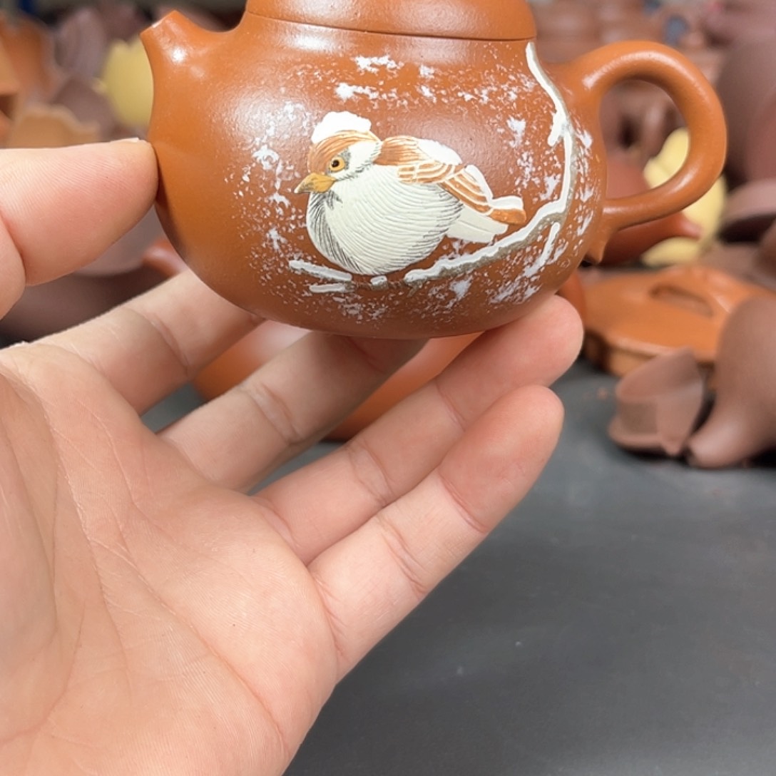 茶壶紫砂小煤窑朱泥文旦