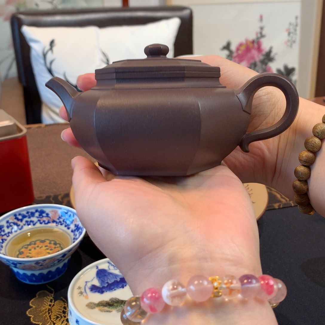 紫砂茶壶底槽清大彬六方