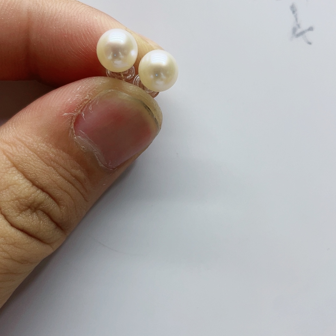 海水珍珠耳饰银S925镶嵌