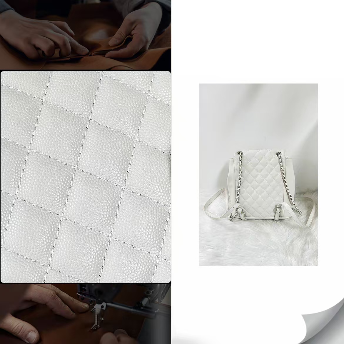 2025新款高级轻奢单肩斜挎女包E61白色