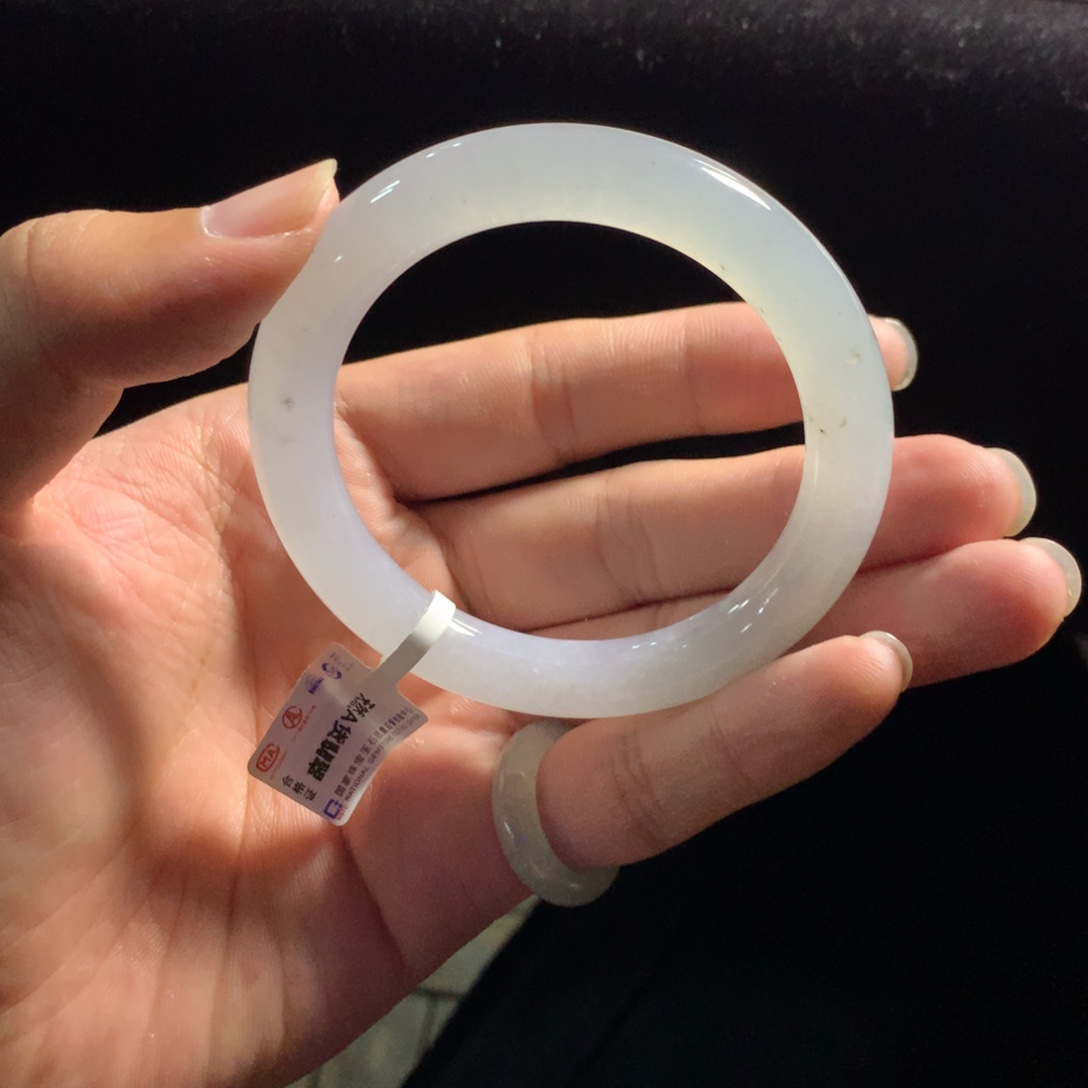 翡翠未镶嵌手镯34号53.6