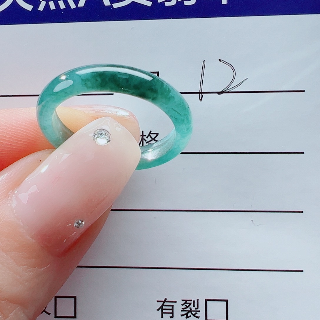 未镶嵌戒指翡翠戒圈
