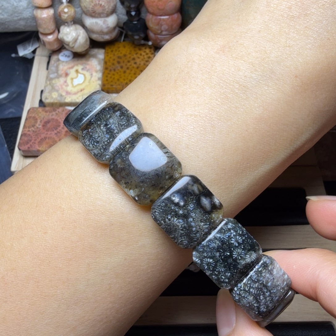 硅化玉未镶嵌特价14片 绿黑料，有骨骼