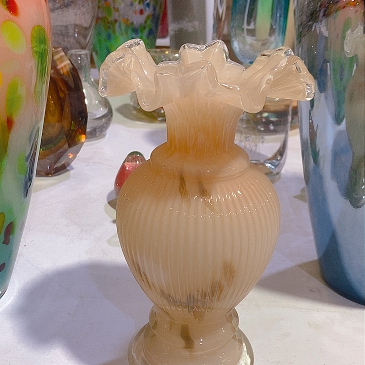 无铅玻璃琉璃花瓶高24口4