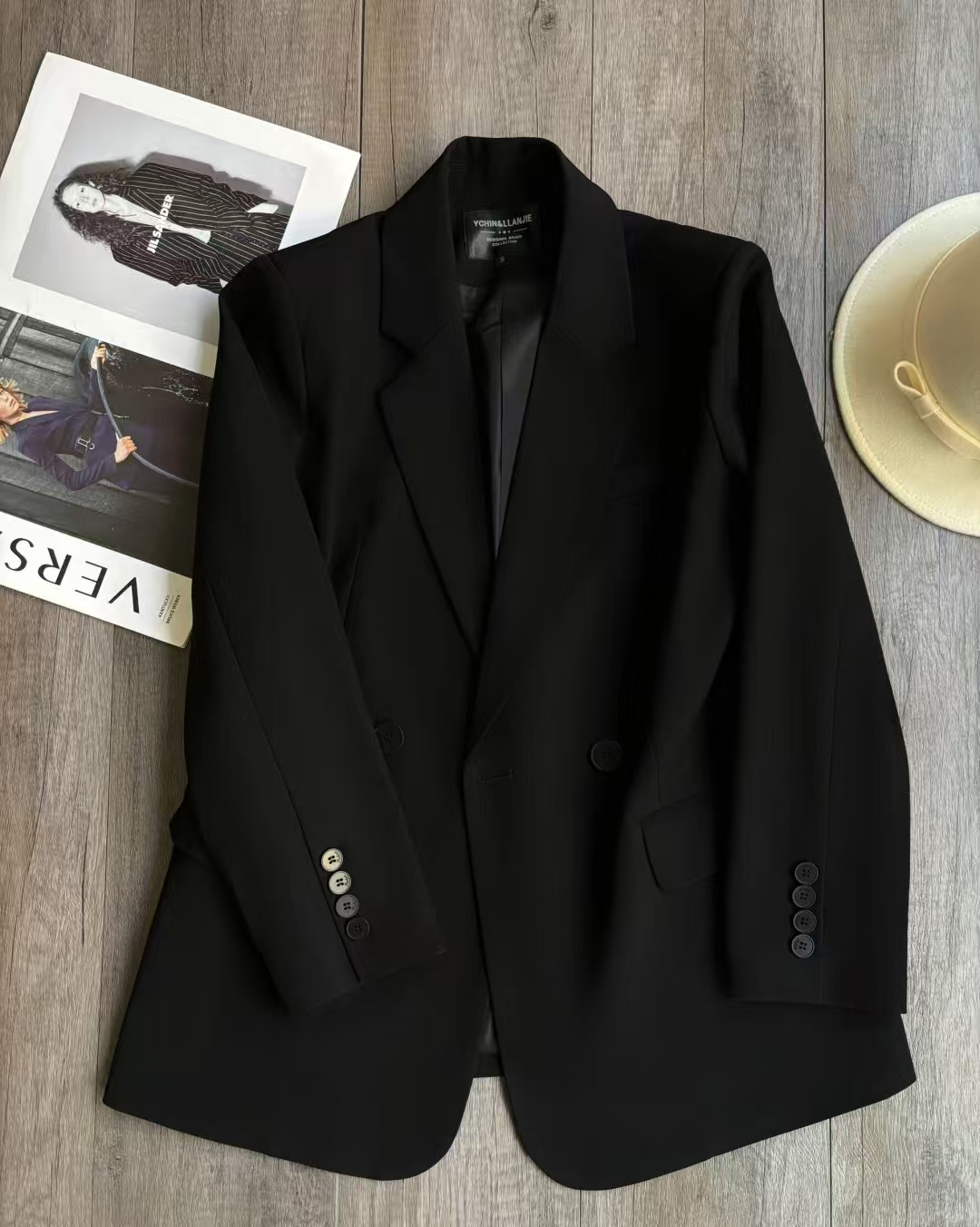 休闲百搭韩版宽松女装西装外套