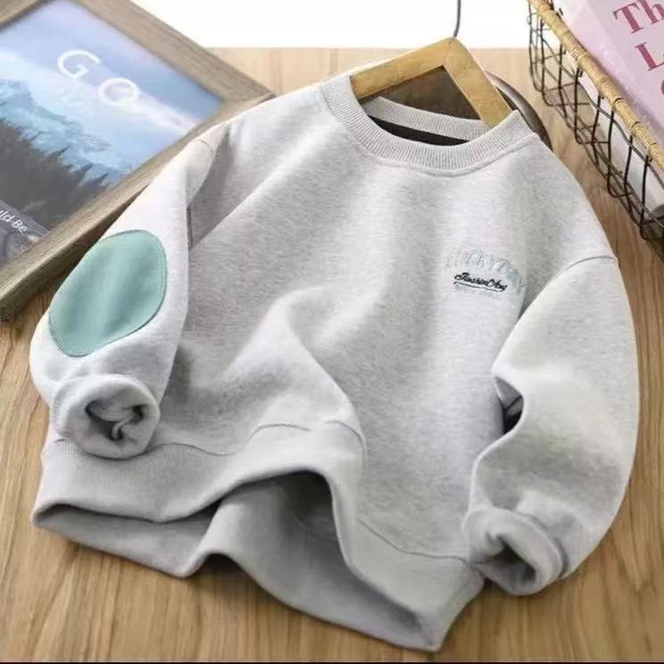 201099童装男童卫衣2025秋冬新款儿童潮酷帅气时尚洋气加绒卫衣潮