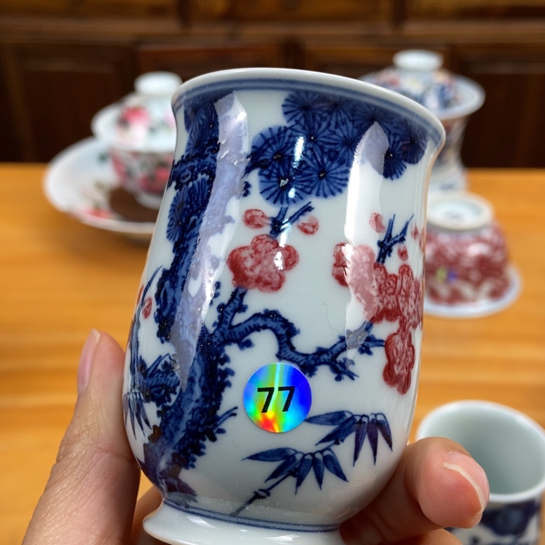 手绘现代茶具非古董
