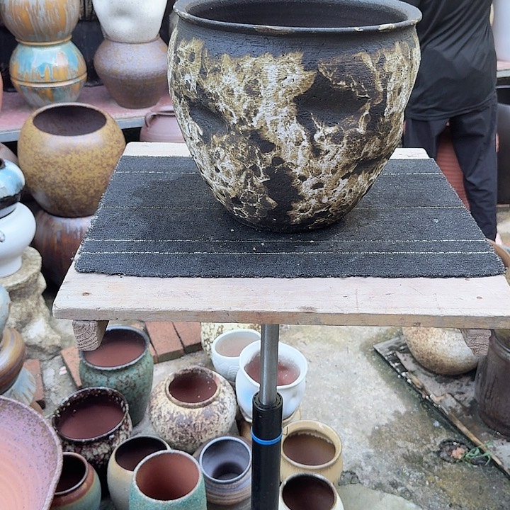 紫砂花盆高度26口径27