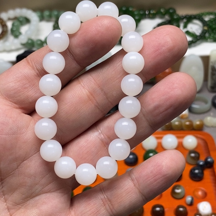 和田玉未镶嵌手链