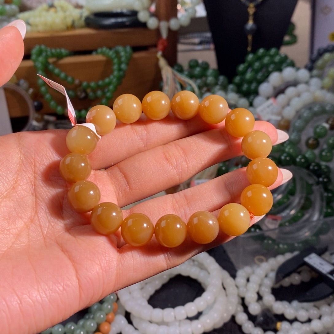 和田玉未镶嵌手链