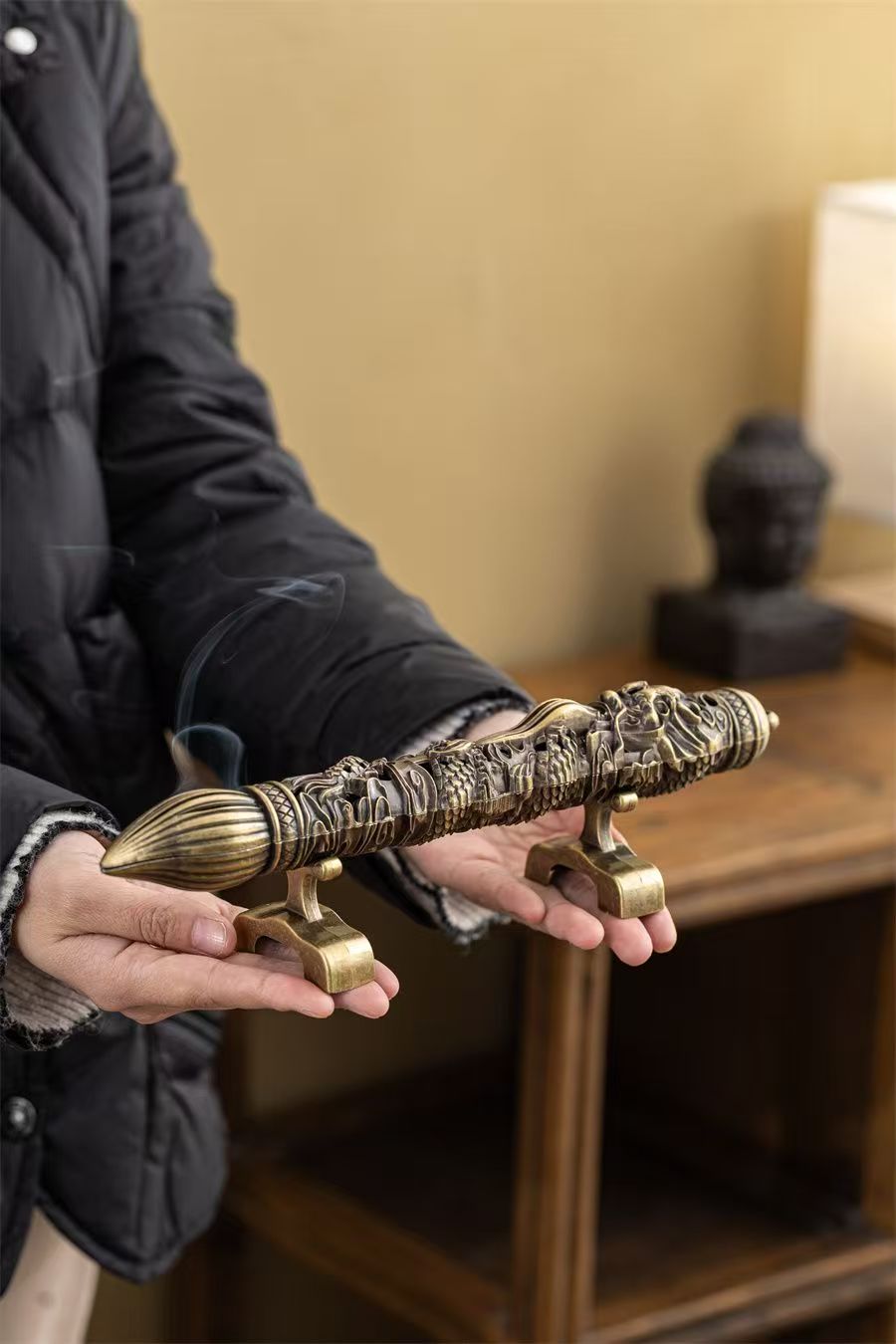 金榜题名铜合金卧香炉  线香炉  家居  室内  办公 古典 金榜题名