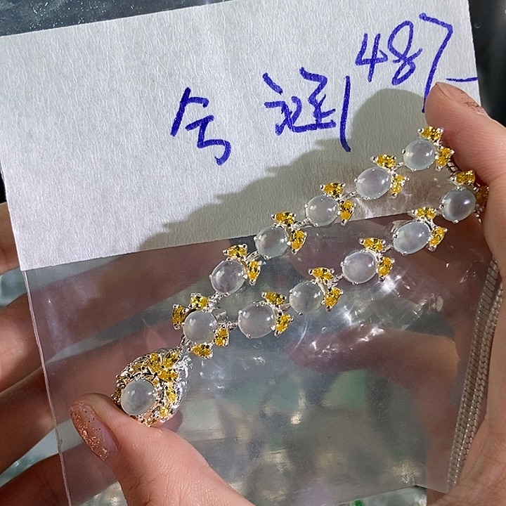 定制翡翠未镶嵌兮*套链