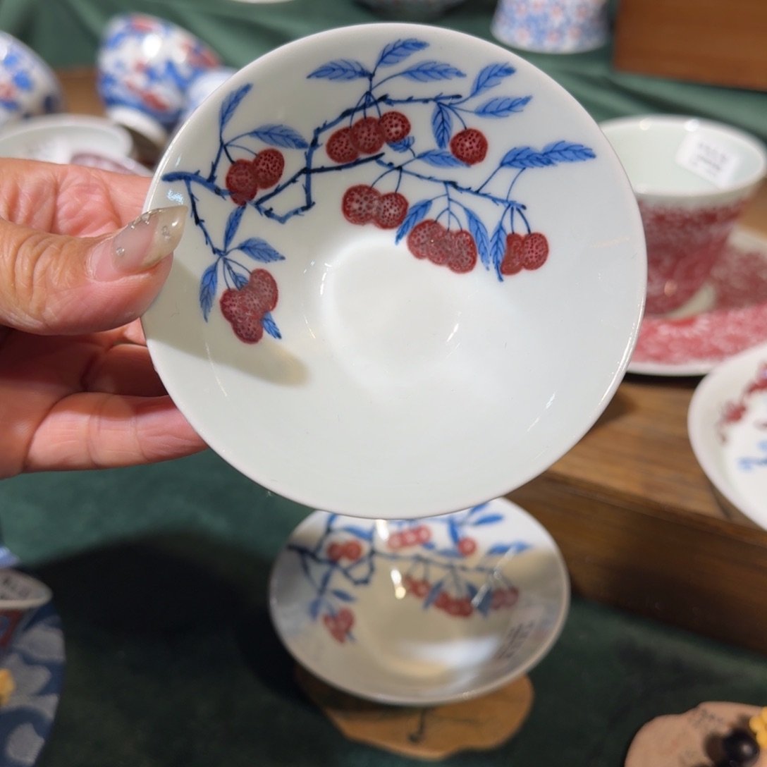 景德镇陶瓷釉里红单杯