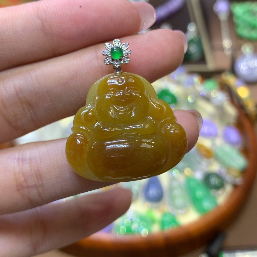 【闪购商品】翡翠18K金镶嵌颈饰翡翠