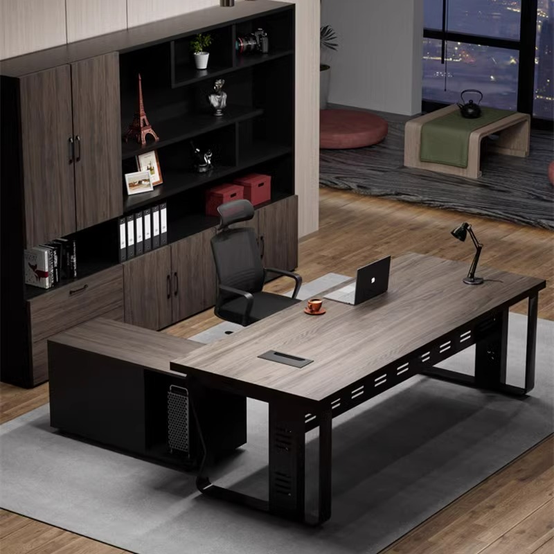 简约现代主管桌椅组合总裁经理桌子大班台办公室家具办公桌老板桌