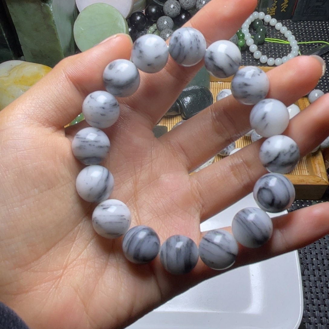 未镶嵌和田玉珠宝半成品卡14 青花