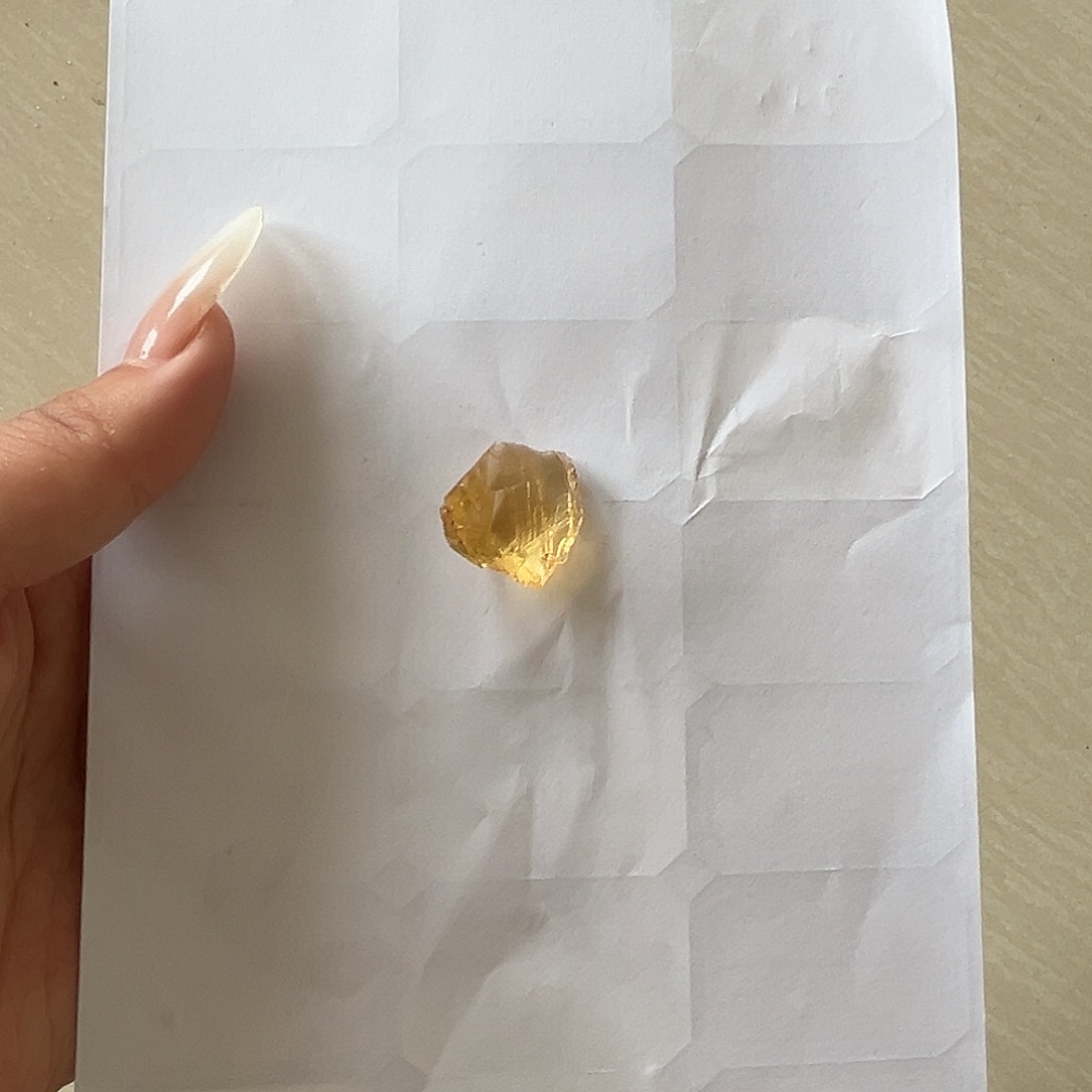 猫***仰黄晶珠宝半成品未镶嵌