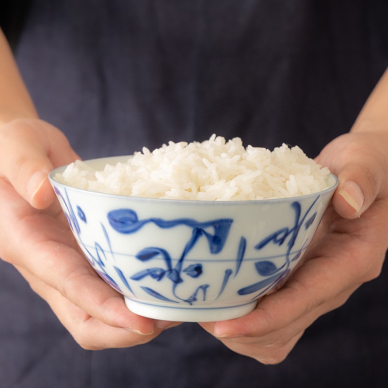 双板桥柴窑青花瓷刀字碗高温茶花大碗陶瓷老中式手工青花碗大饭碗