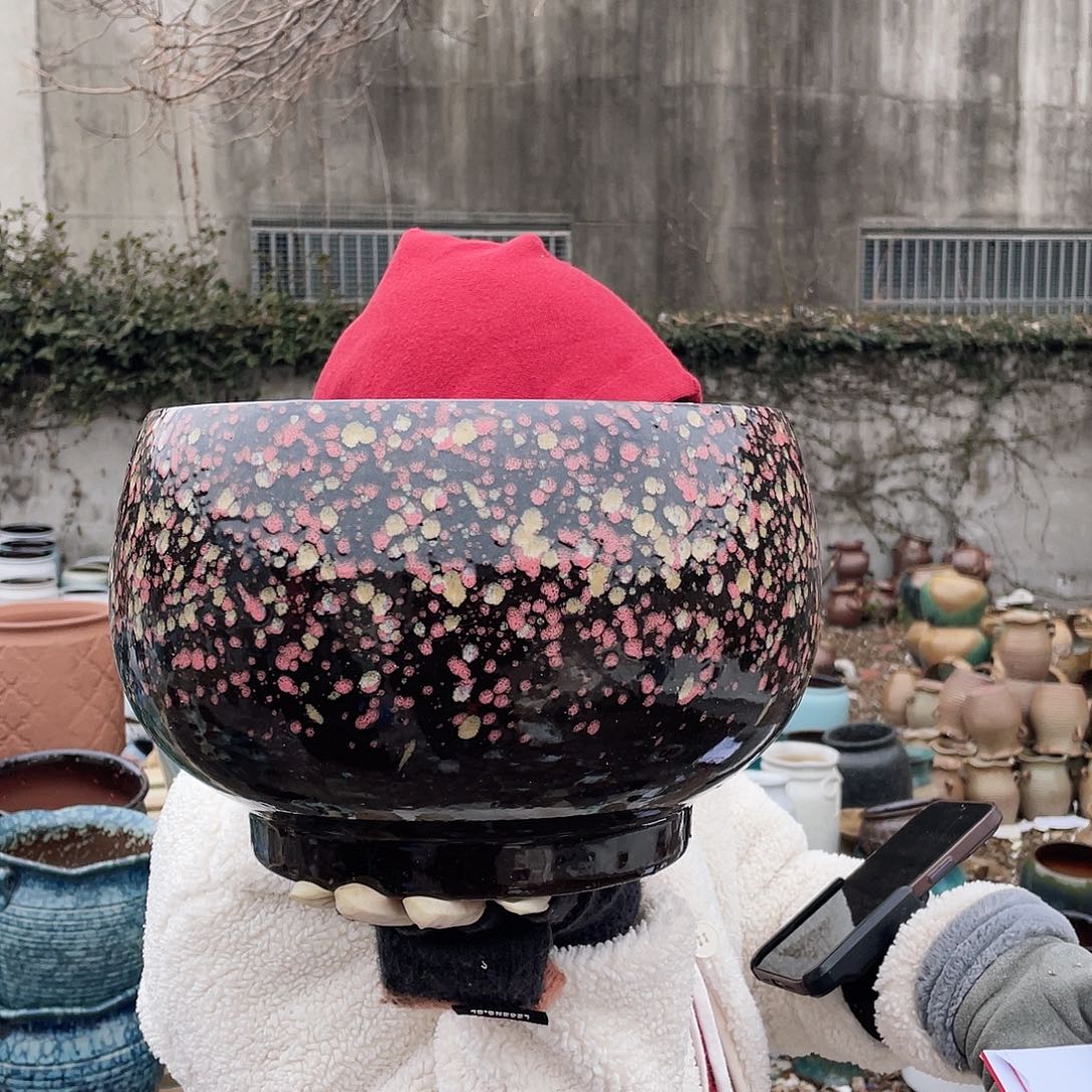 红陶王嫂花盆0212-396