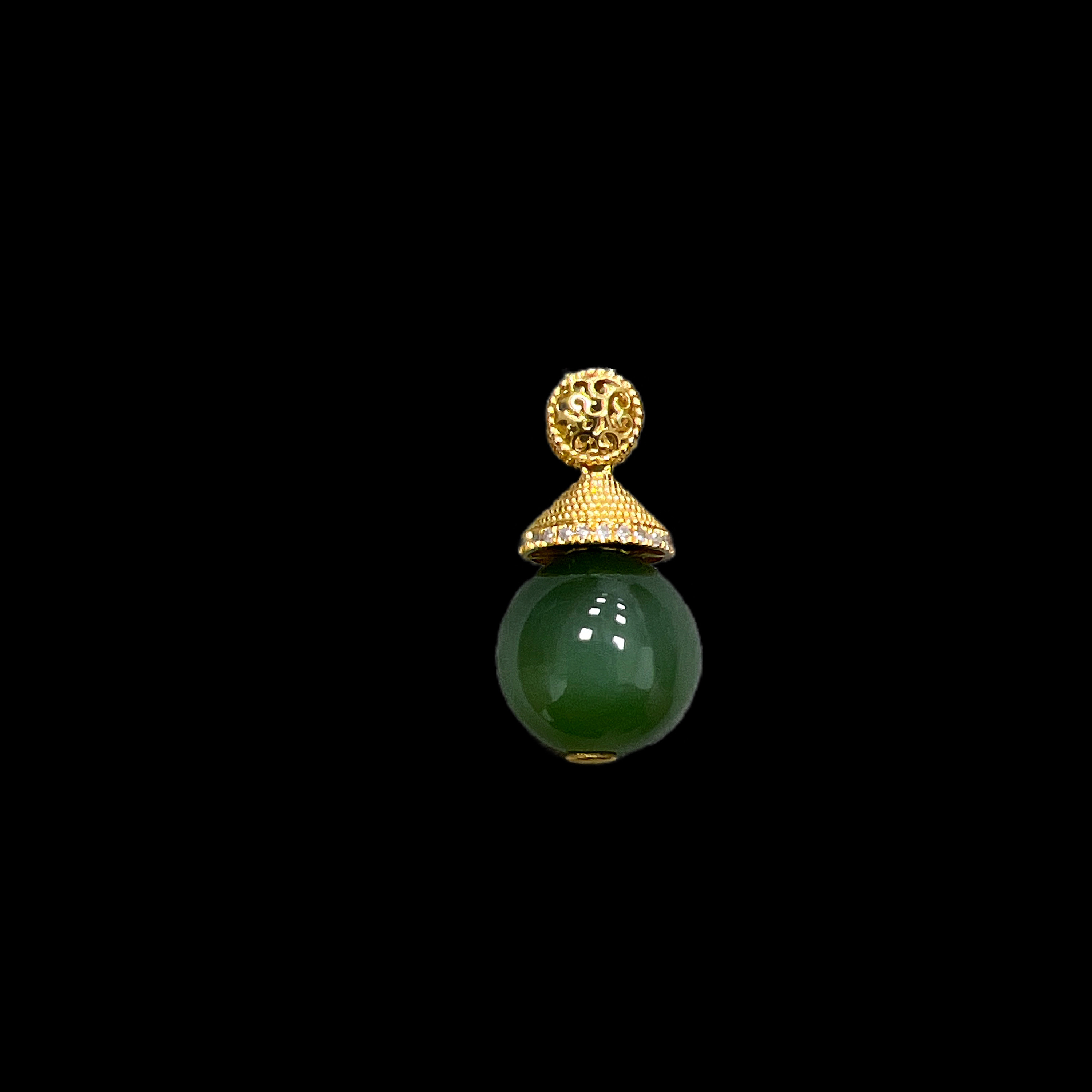 V7306 碧玉18K吊坠（孤品）.