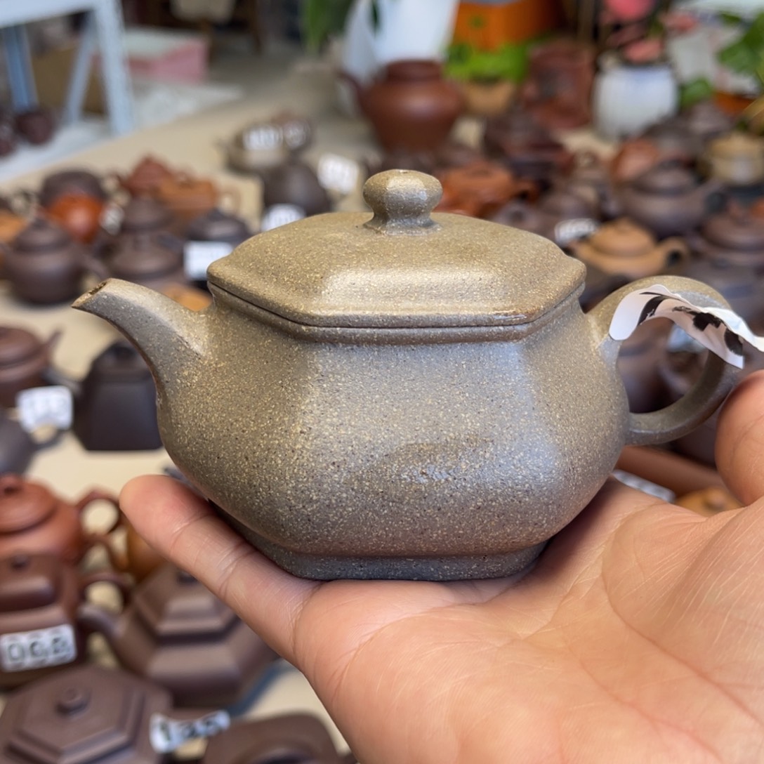 紫砂茶壶微瑕六方明炉200毫升