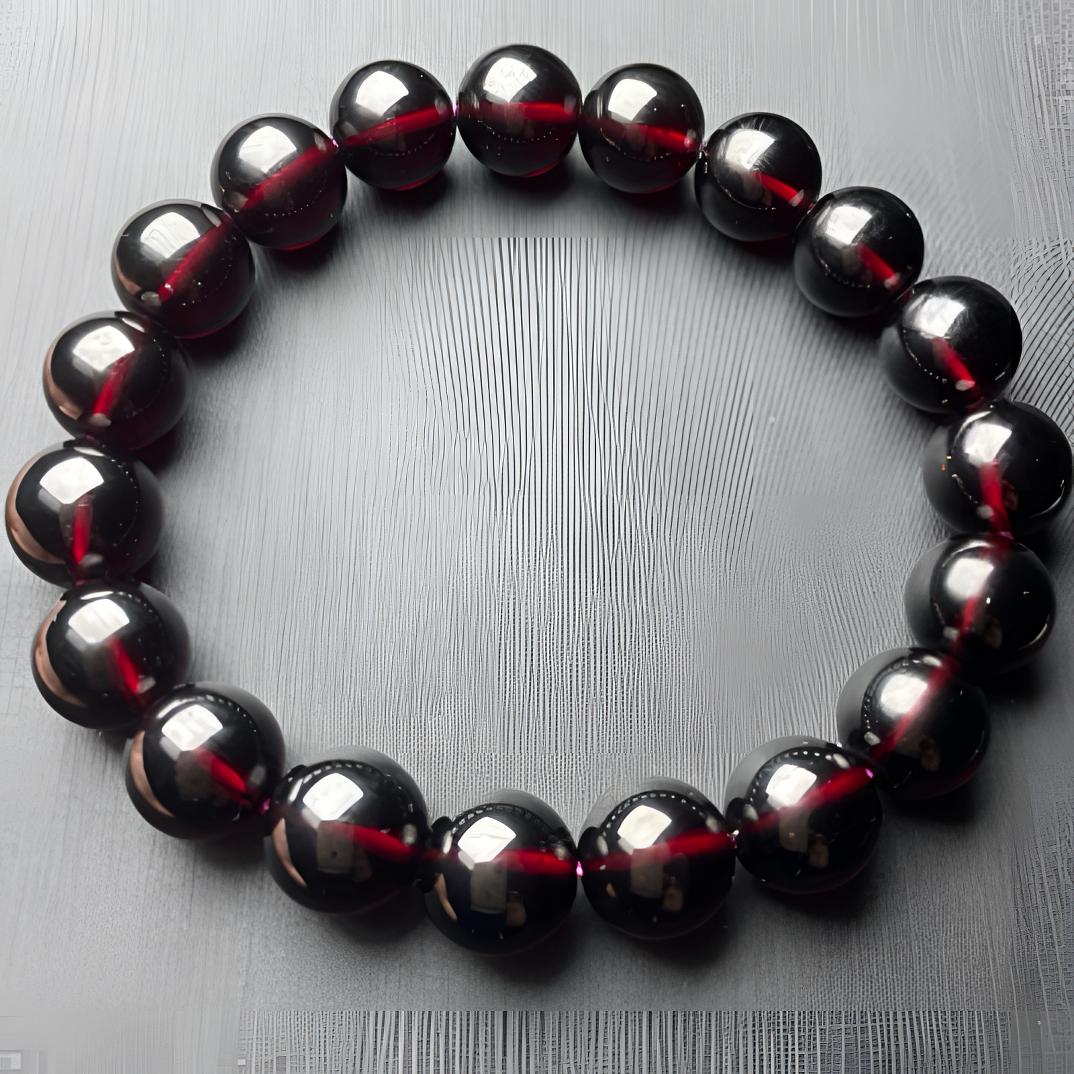 卡10MM酒红石榴石单圈