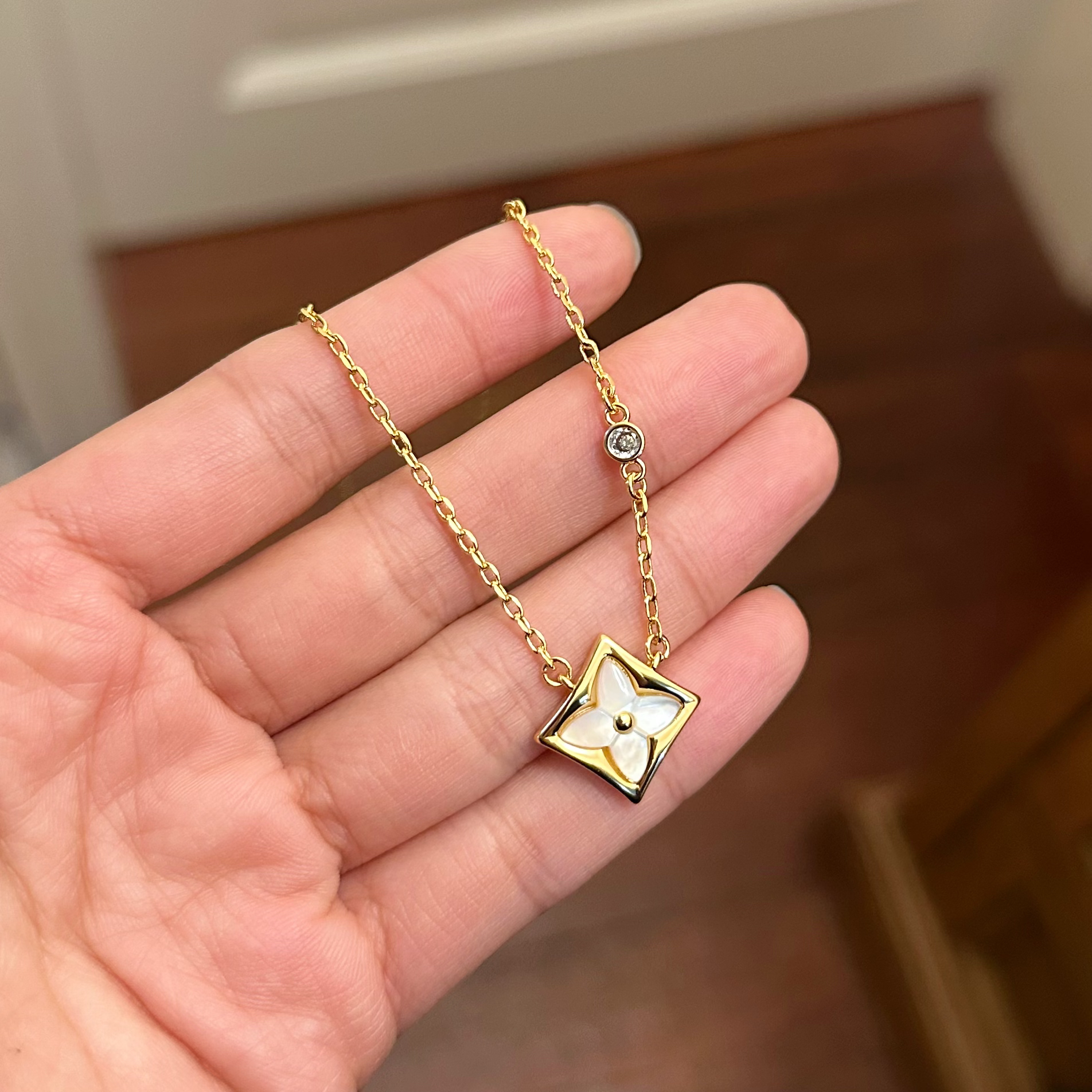 铜合金项链 X0076 时尚气质四叶草项链