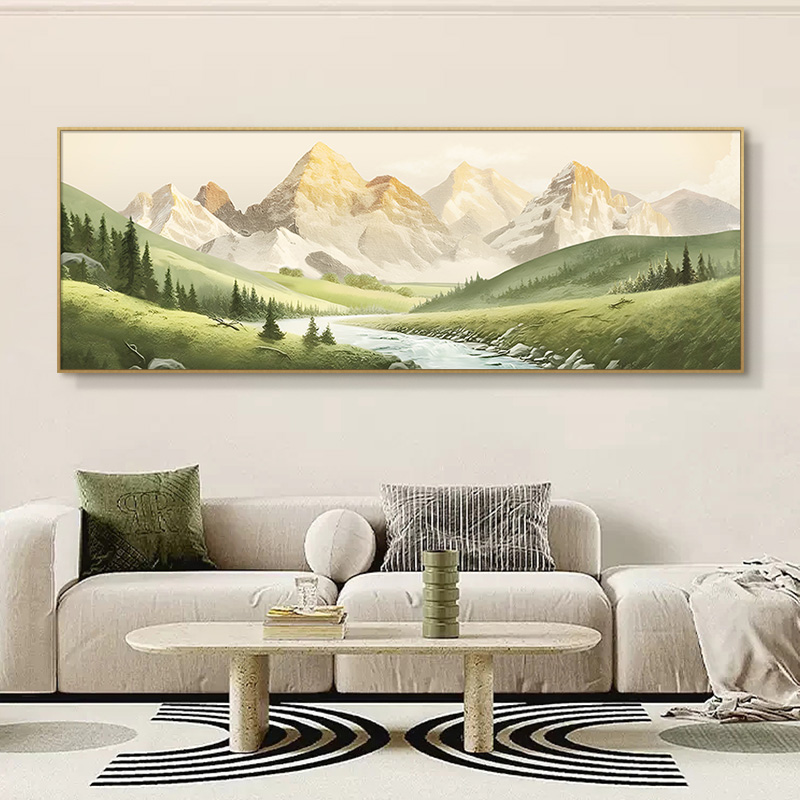 照金山北欧客厅背景墙装饰画大幅沙发背景墙挂画金山70200